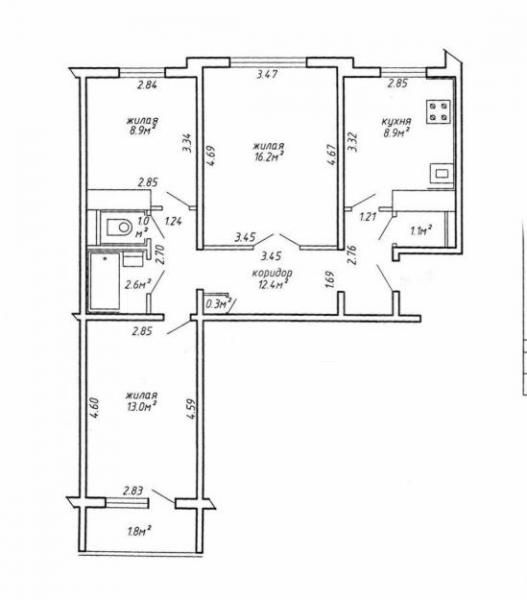 Продажа 3-комнатной квартиры, волгоград, 51-й гвардейской, 3.