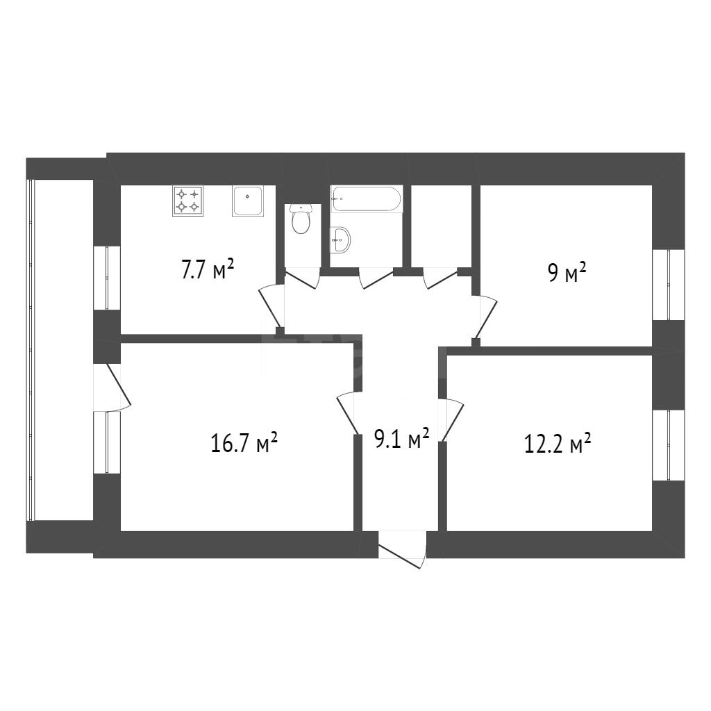 Продажа 3-комнатной квартиры, Красноярск, 9 Мая, 30 Продажа 3-комнатной квартиры, Красноярск, 9 Мая, 30
