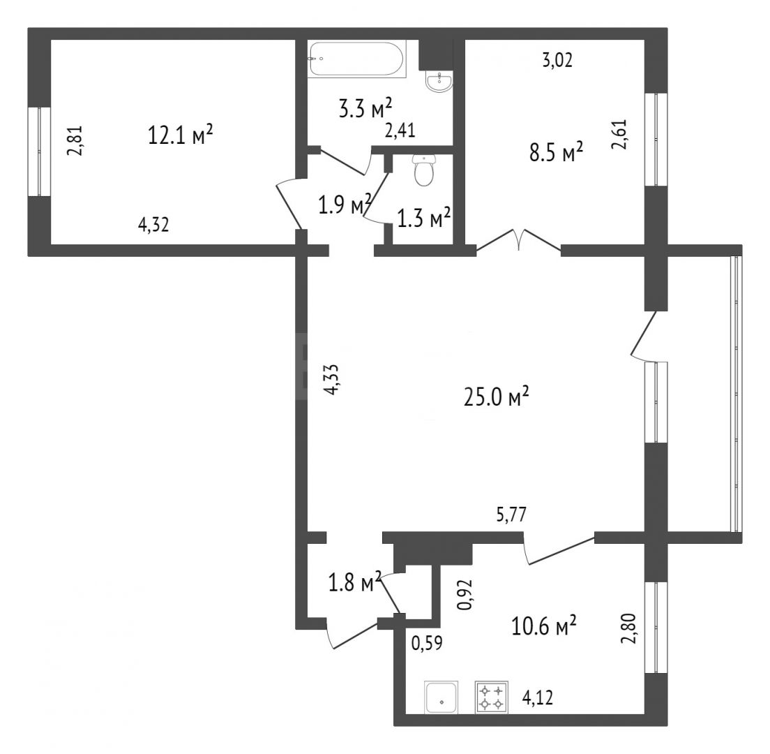 Продажа 3-комнатной квартиры, Красноярск, Александра Матросова, 23 Продажа 3-комнатной квартиры, Красноярск, Александра Матросова, 23