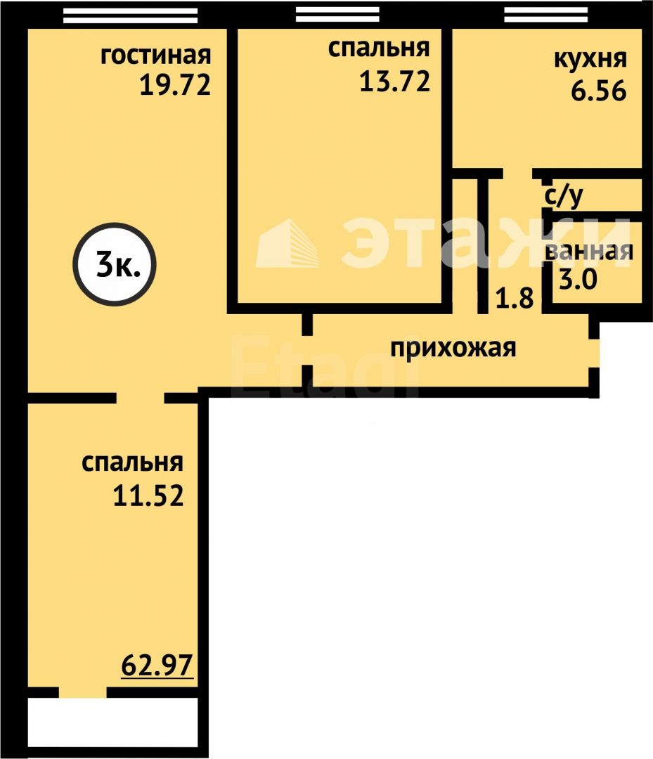 Продажа 3-комнатной квартиры, Комсомольск-на-Амуре, Вокзальная, 44 Продажа 3-комнатной квартиры, Комсомольск-на-Амуре, Вокзальная, 44