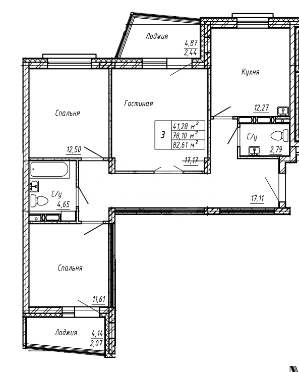 Продажа 3-комнатной новостройки, Красноярск, Петра Ломако, ЖК Продажа 3-комнатной новостройки, Красноярск, Петра Ломако, ЖК