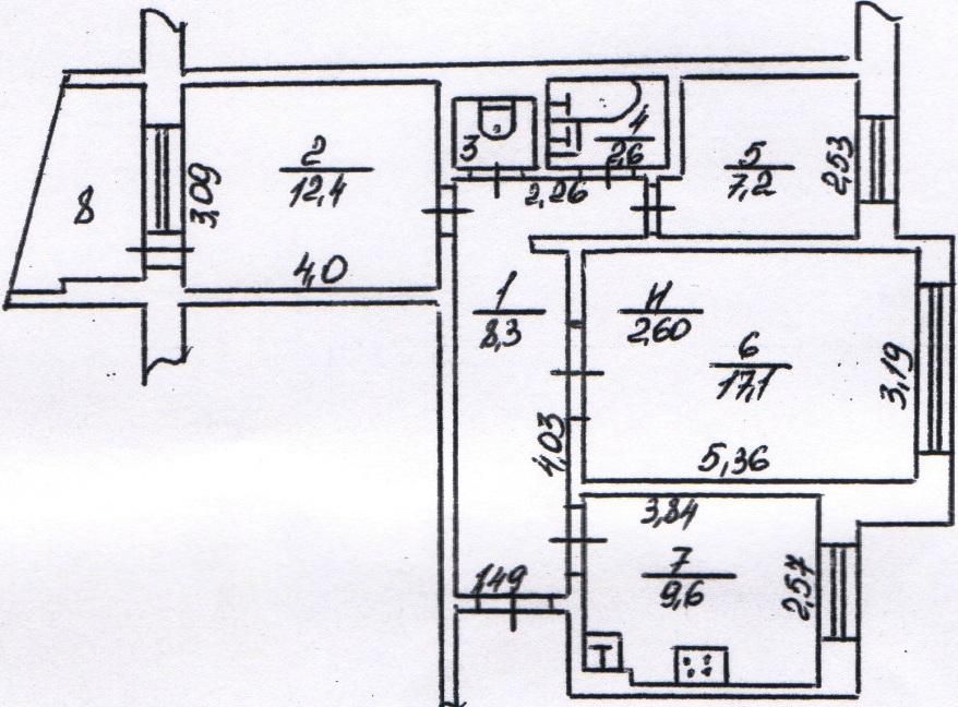 Продажа 3-комнатной квартиры, орел, гагарина, 51.