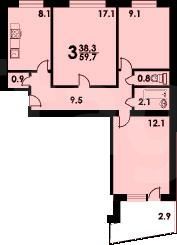 Продажа 3-комнатной квартиры, улан-удэ, ключевская, 4.