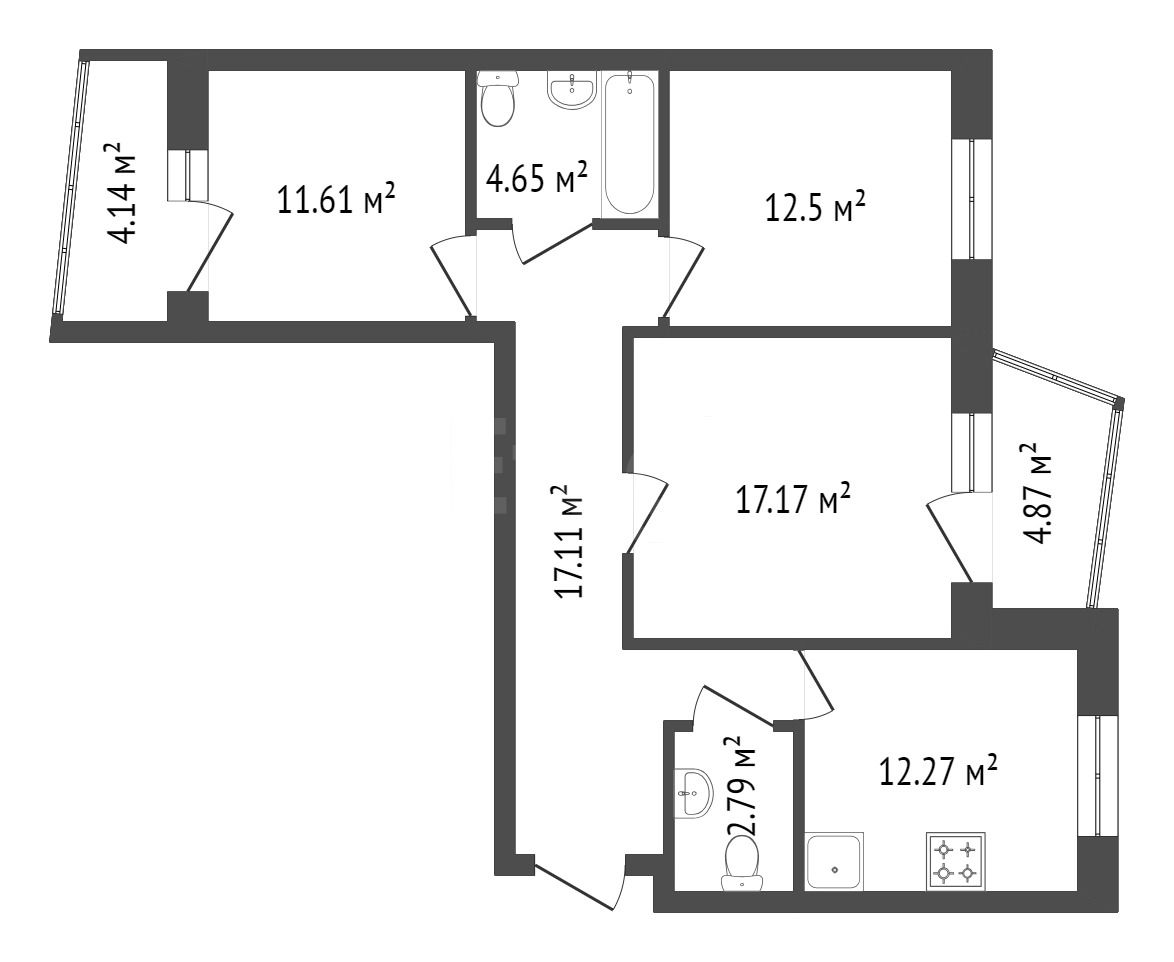 Продажа 3-комнатной новостройки, Красноярск, Петра Ломако, ЖК Продажа 3-комнатной новостройки, Красноярск, Петра Ломако, ЖК