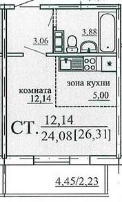 Продажа 1-комнатной новостройки, Челябинск, Набережная ул,  ул. Набере