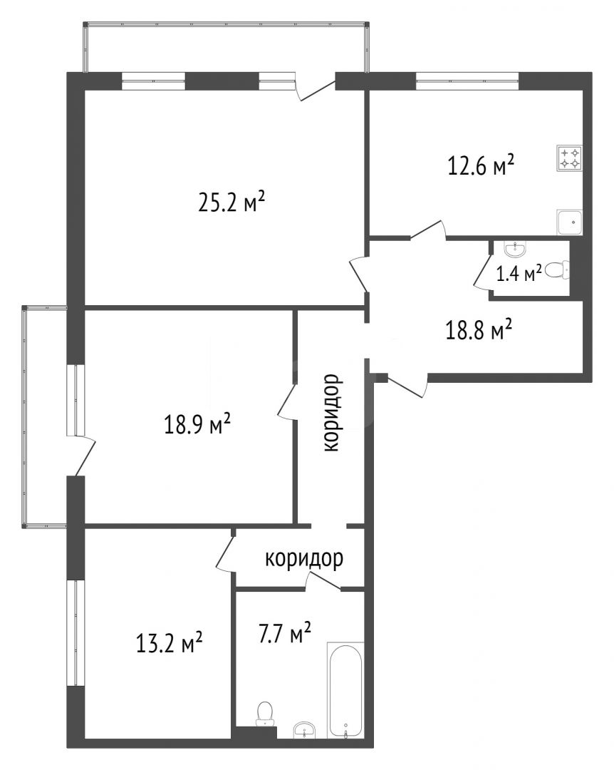Продажа 3-комнатной квартиры, Красноярск, Водопьянова, 6в Продажа 3-комнатной квартиры, Красноярск, Водопьянова, 6в