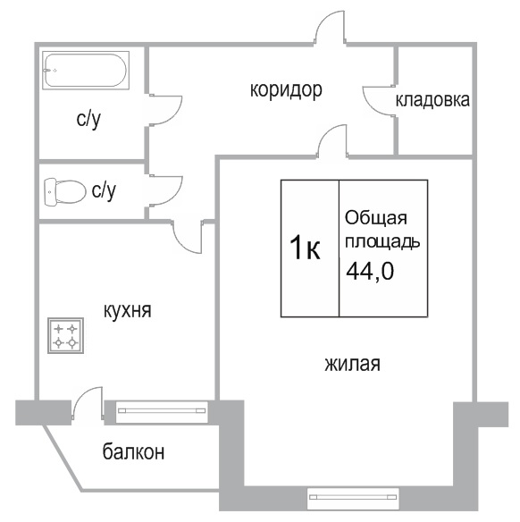 Объявление. г. Сургут, 1-комн.кв. 45кв.м, Мелик-Карамова, 43. Фото 1