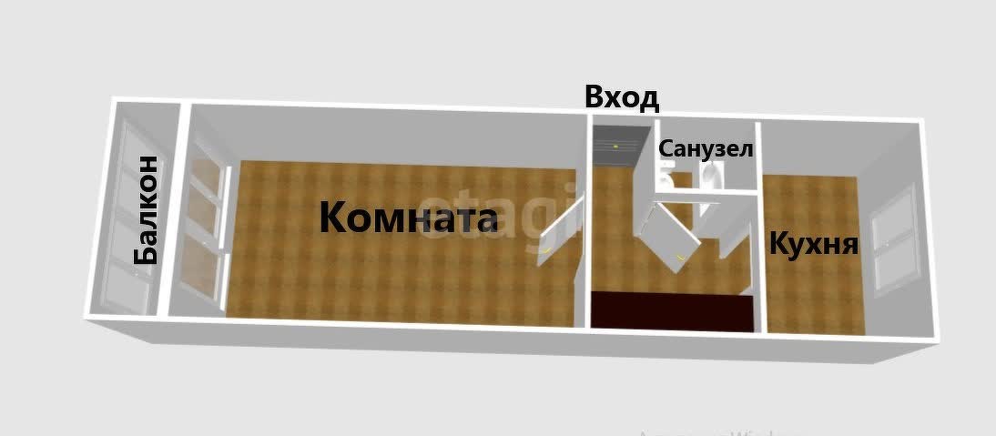 Продажа 1-комнатной квартиры, Южно-Сахалинск, Сахалинская область,  Южно-Сахалинск