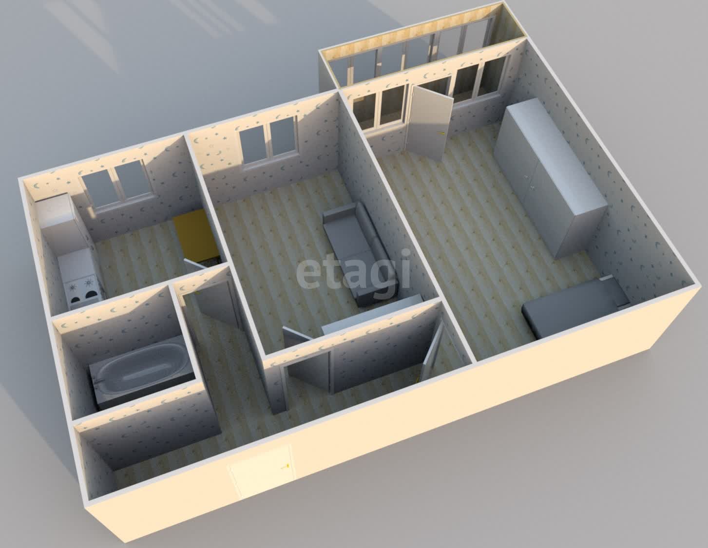 Продажа 2-комнатной квартиры, Южно-Сахалинск, Сахалинская область,  Южно-Сахалинск