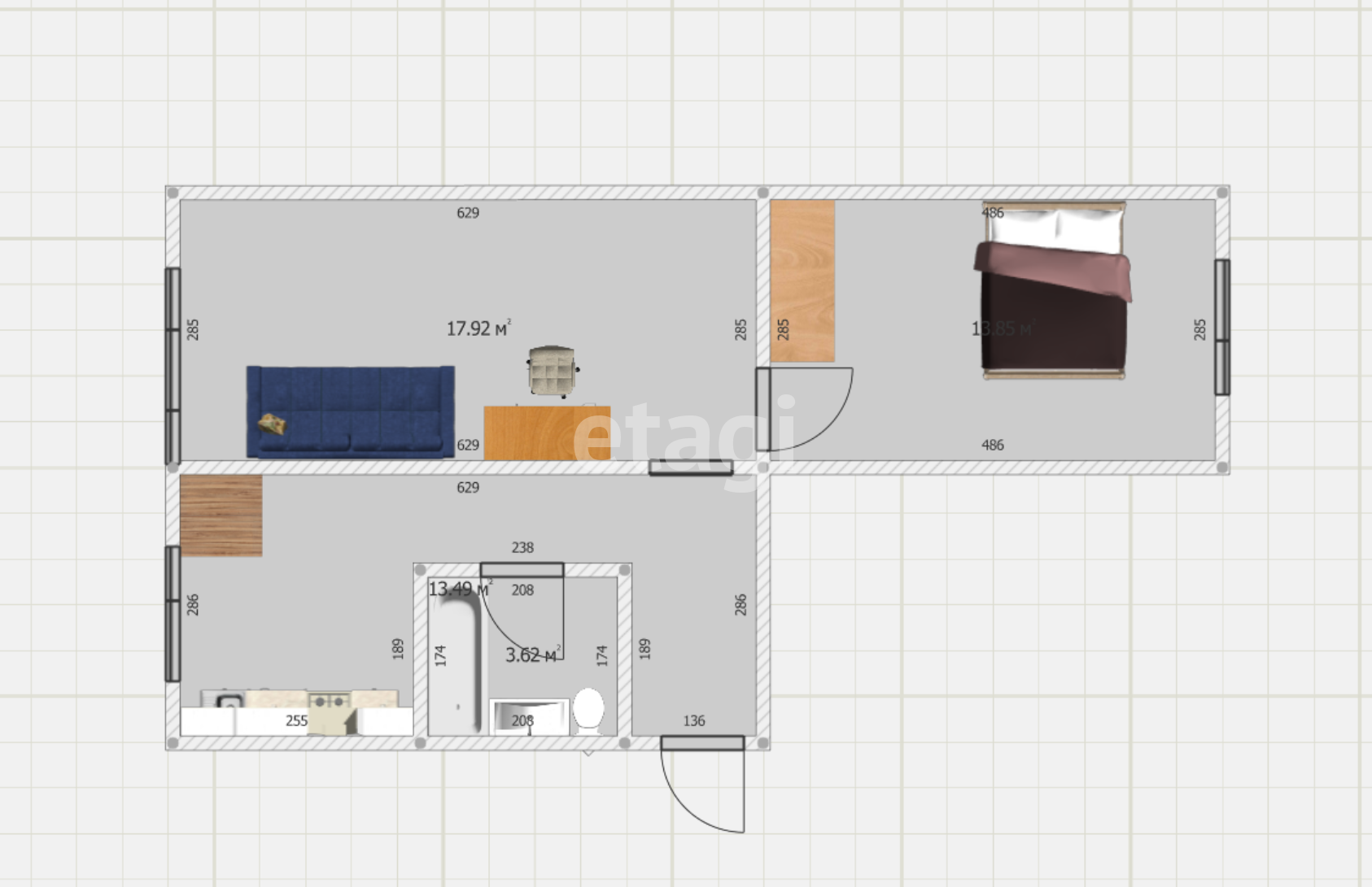 Продажа 2-комнатной квартиры, Южно-Сахалинск, Сахалинская область,  Южно-Сахалинск