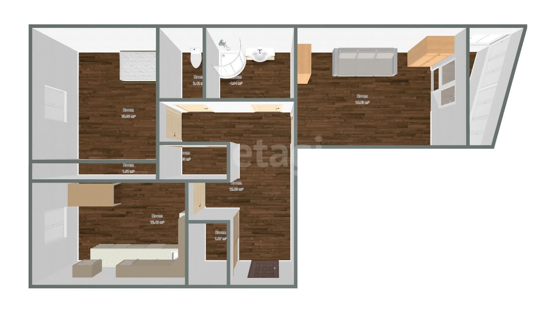 Продажа 2-комнатной квартиры, Южно-Сахалинск, Сахалинская область,  Южно-Сахалинск