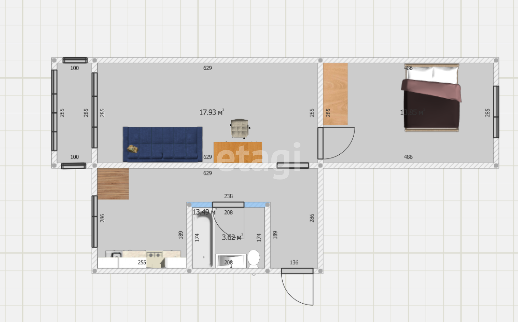 Продажа 2-комнатной квартиры, Южно-Сахалинск, Сахалинская область,  Южно-Сахалинск