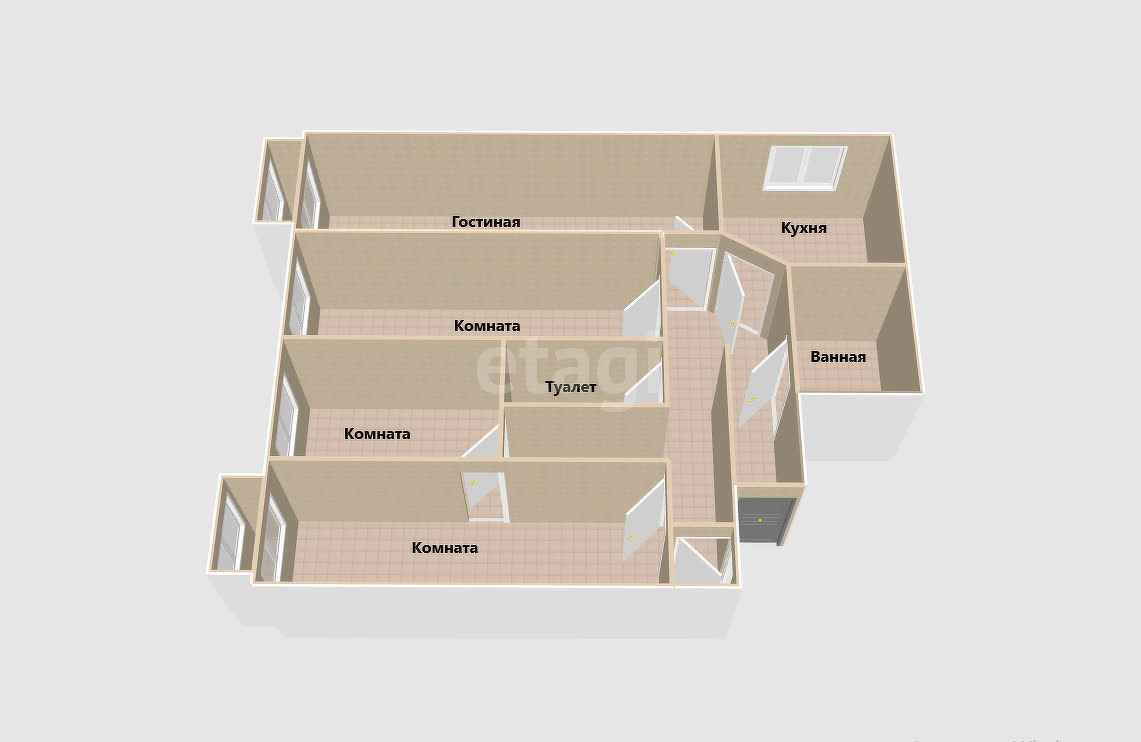 Продажа 4-комнатной квартиры, Южно-Сахалинск, Сахалинская область,  Южно-Сахалинск