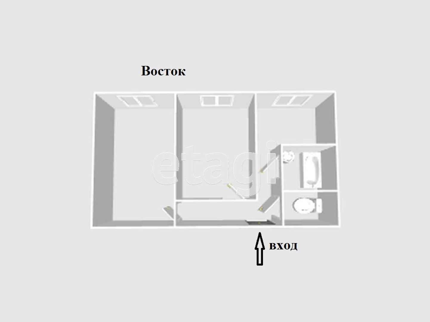 Продажа 2-комнатной квартиры, Южно-Сахалинск, Сахалинская область,  Южно-Сахалинск