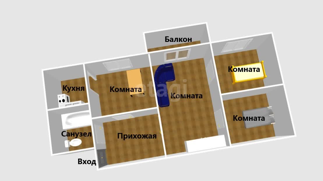 Продажа 4-комнатной квартиры, Южно-Сахалинск, Сахалинская область,  Южно-Сахалинск