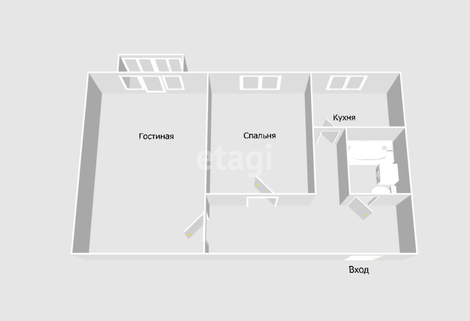 Продажа 2-комнатной квартиры, Южно-Сахалинск, Сахалинская область,  Южно-Сахалинск
