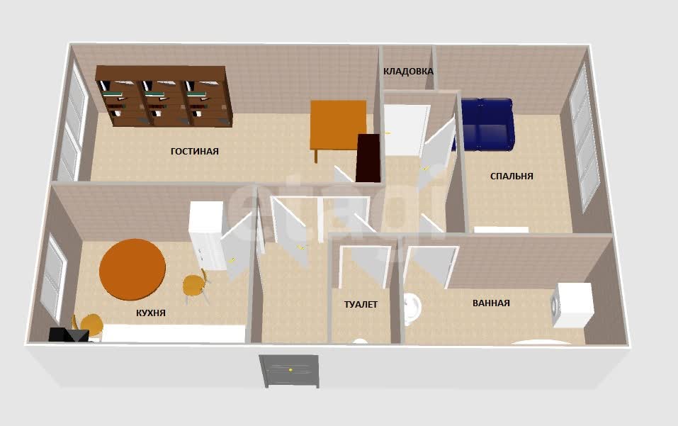 Продажа 2-комнатной квартиры, Южно-Сахалинск, Сахалинская область,  Южно-Сахалинск