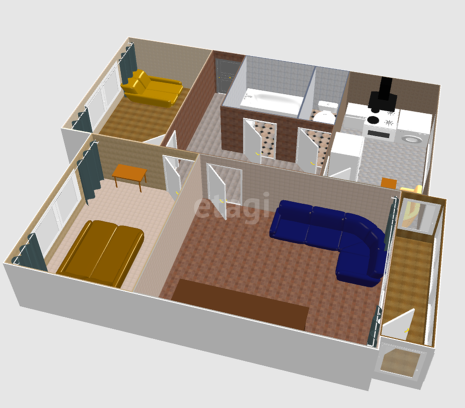 Продажа 3-комнатной квартиры, Южно-Сахалинск, Сахалинская область,  Южно-Сахалинск