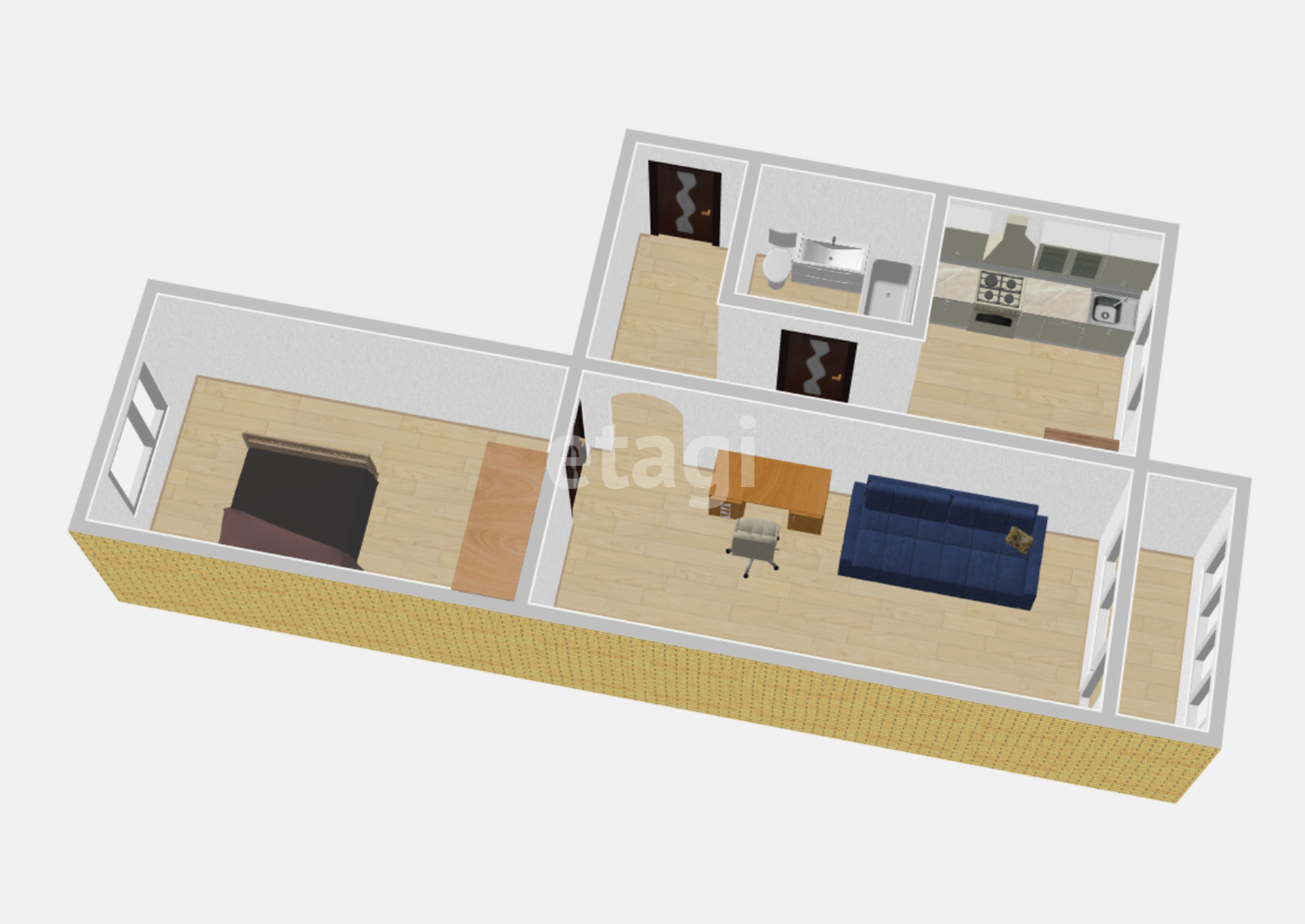 Продажа 2-комнатной квартиры, Южно-Сахалинск, Сахалинская область,  Южно-Сахалинск