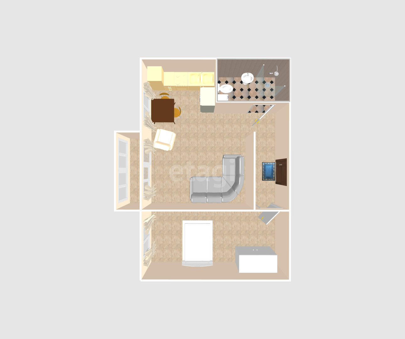 Продажа 2-комнатной квартиры, Южно-Сахалинск, Сахалинская область,  Южно-Сахалинск