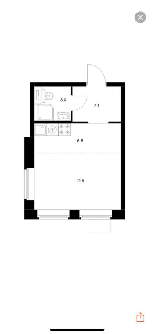 Продажа 1-комнатной квартиры, Южно-Сахалинск, Сахалинская область,  Южно-Сахалинск