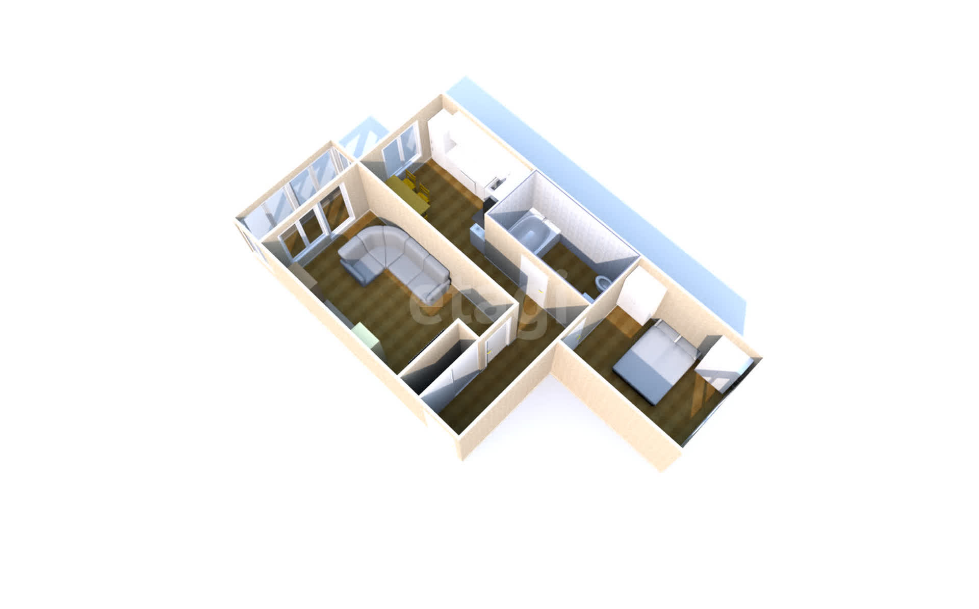 Продажа 2-комнатной квартиры, Южно-Сахалинск, Сахалинская область,  Южно-Сахалинск