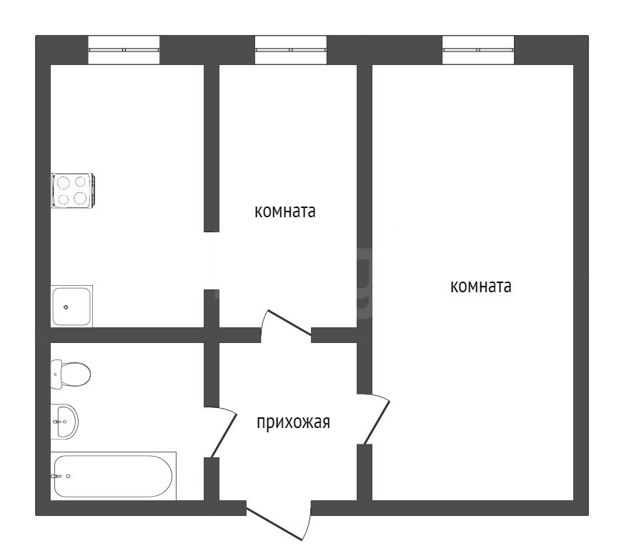 Продажа 2-комнатной квартиры, Заводоуковск, Молодежная,  14