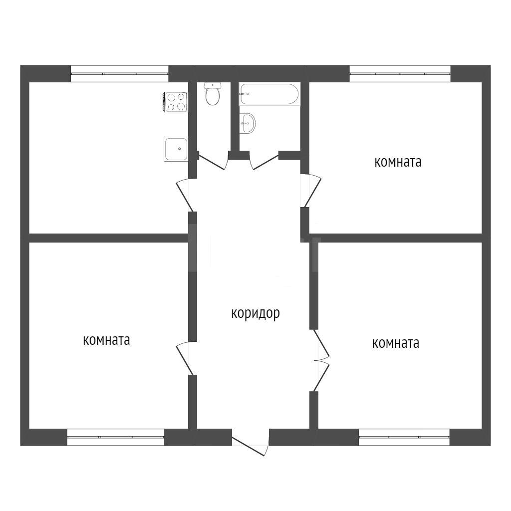 Продажа дома, 78м <sup>2</sup>, 17 сот., Заводоуковск, Комсомольский п., Энтузиастов