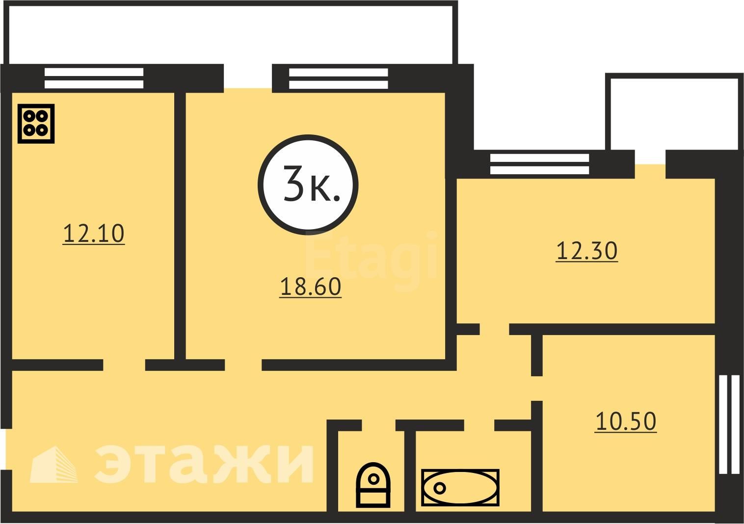 Продажа 3-комнатной квартиры, Саратов, Саратовская область,  Энгельс