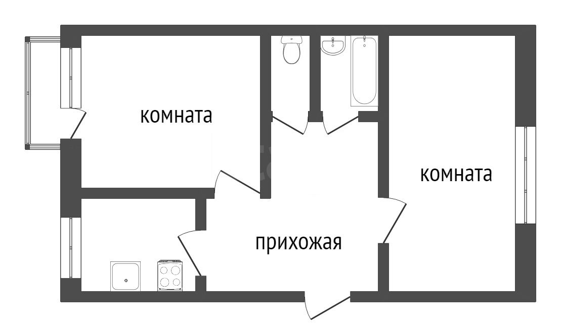 Продажа 2-комнатной квартиры, Улан-Удэ, Республика Бурятия,  Улан-Удэ