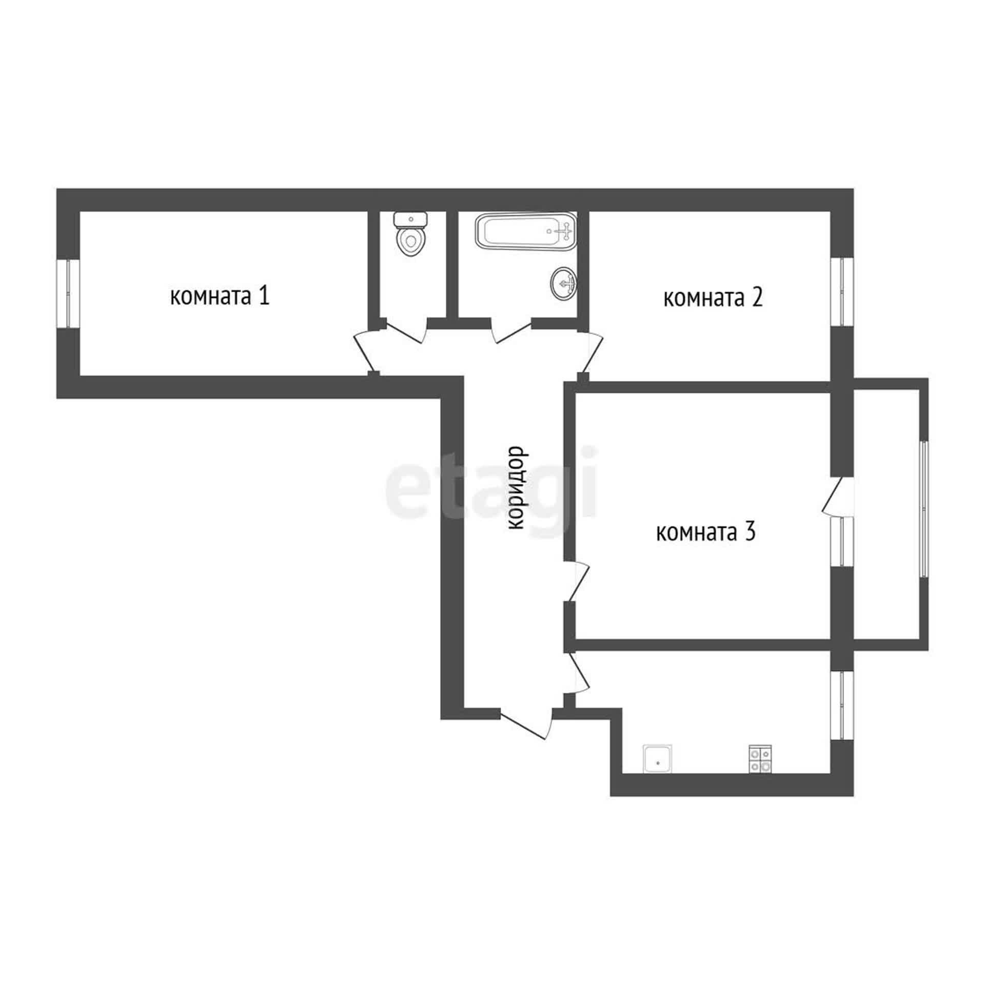 Продажа 3-комнатной квартиры, Улан-Удэ, Республика Бурятия,  Улан-Удэ