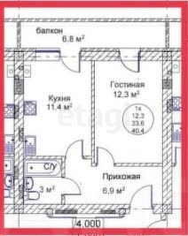 Продажа 1-комнатной квартиры, Горячий Ключ, Ярославского,  50