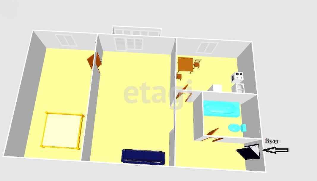 Продажа 2-комнатной квартиры, Южно-Сахалинск, Сахалинская область,  Южно-Сахалинск