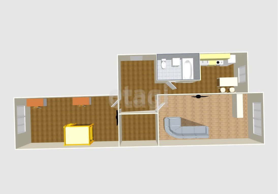 Продажа 2-комнатной квартиры, Южно-Сахалинск, Сахалинская область,  Южно-Сахалинск