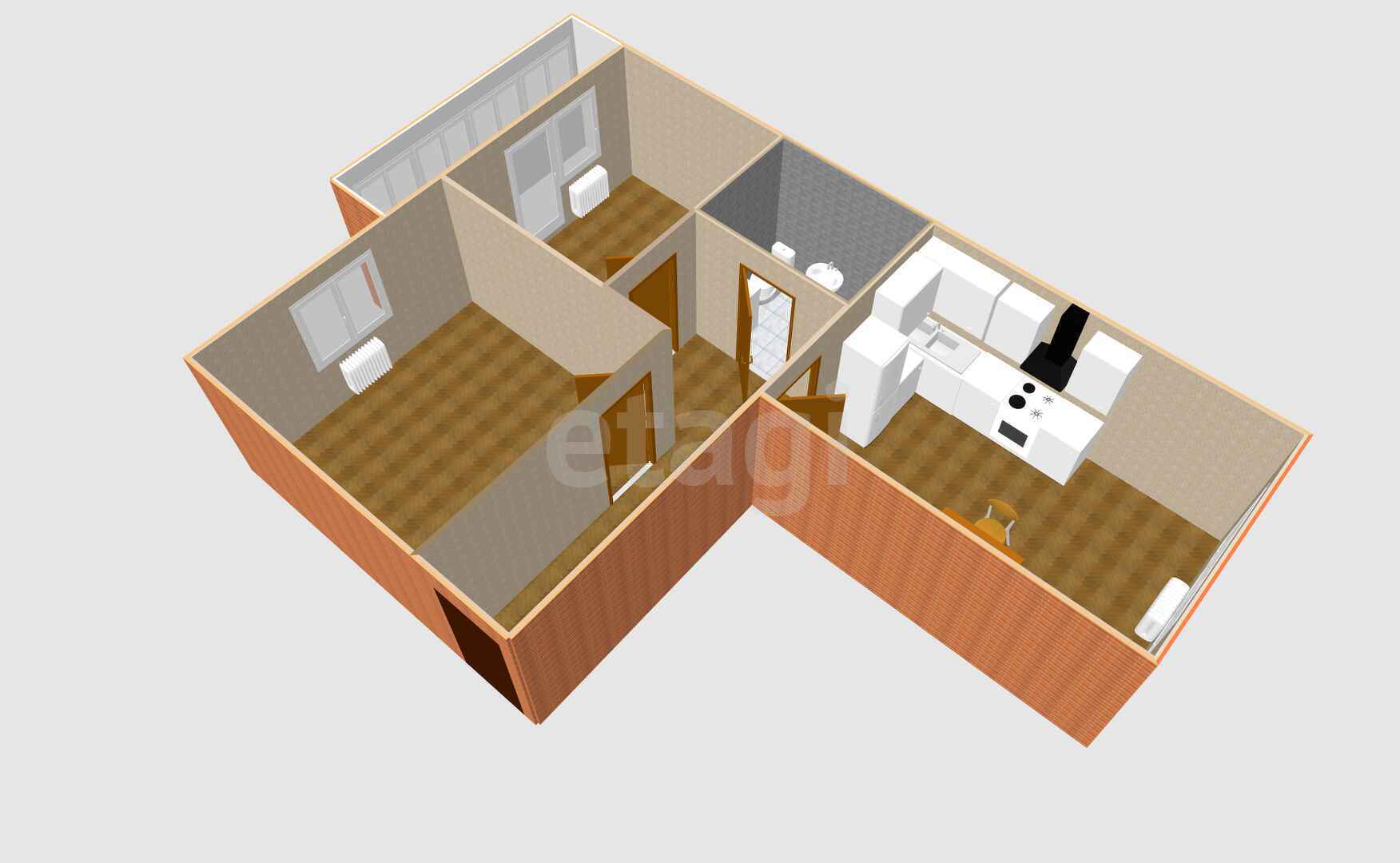 Продажа 2-комнатной квартиры, Южно-Сахалинск, Сахалинская область,  Южно-Сахалинск