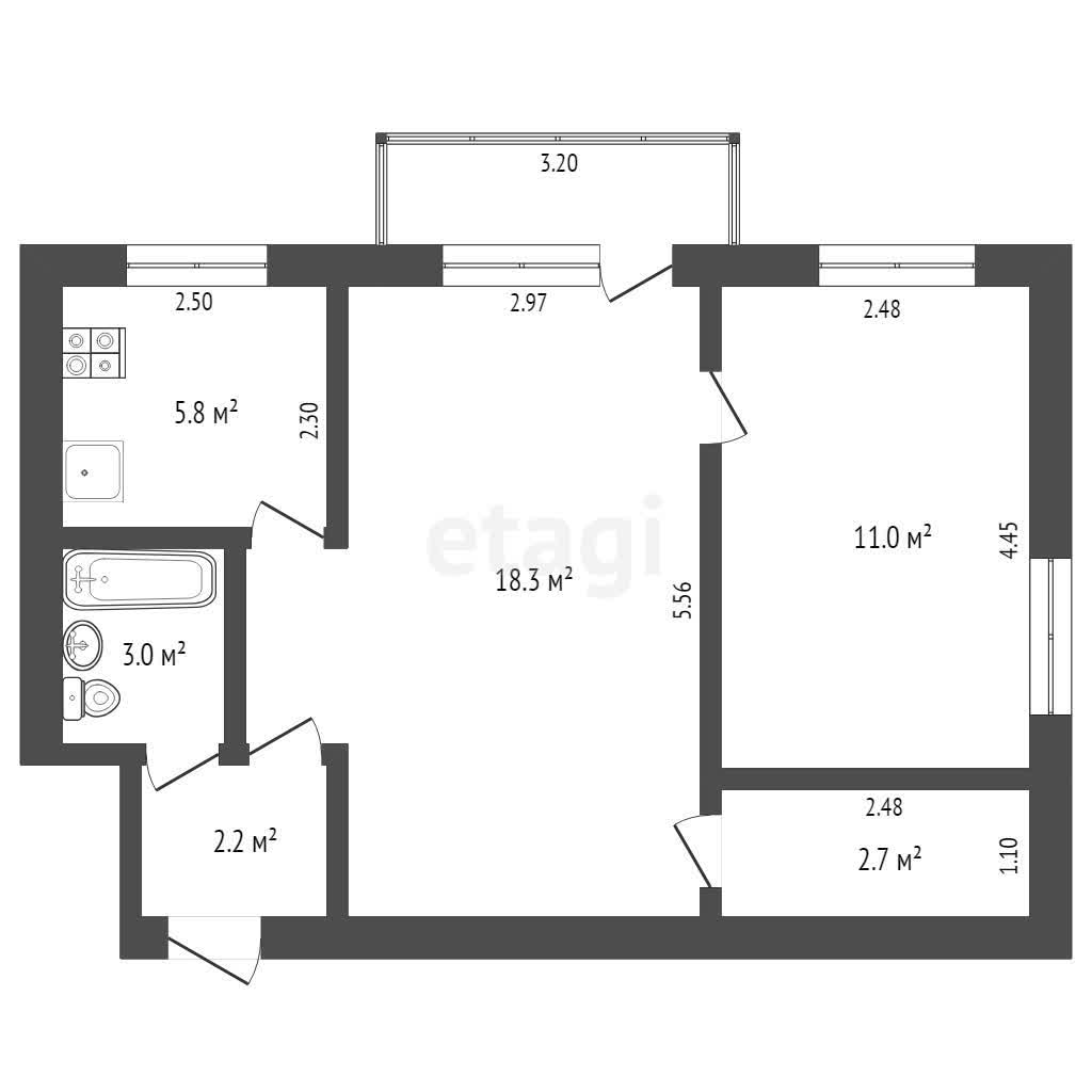Продажа 2-комнатной квартиры, Амурск, Мира,  22