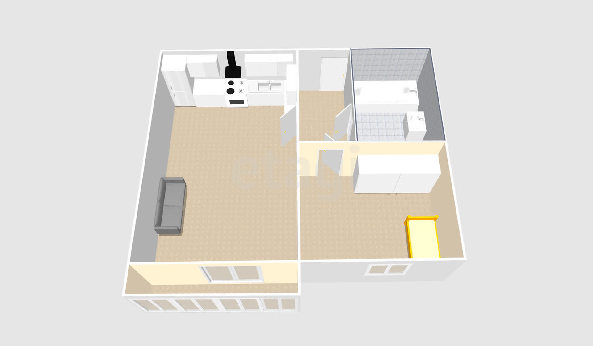 Продажа 2-комнатной квартиры, Южно-Сахалинск, Сахалинская область,  Южно-Сахалинск
