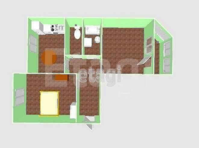Продажа 2-комнатной квартиры, Южно-Сахалинск, Сахалинская область,  Южно-Сахалинск