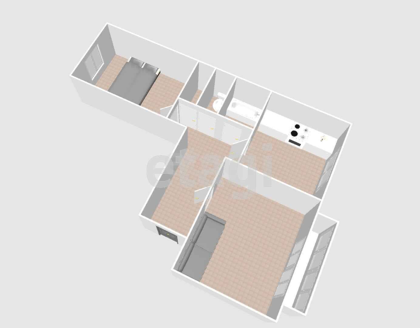 Продажа 2-комнатной квартиры, Южно-Сахалинск, Сахалинская область,  Южно-Сахалинск