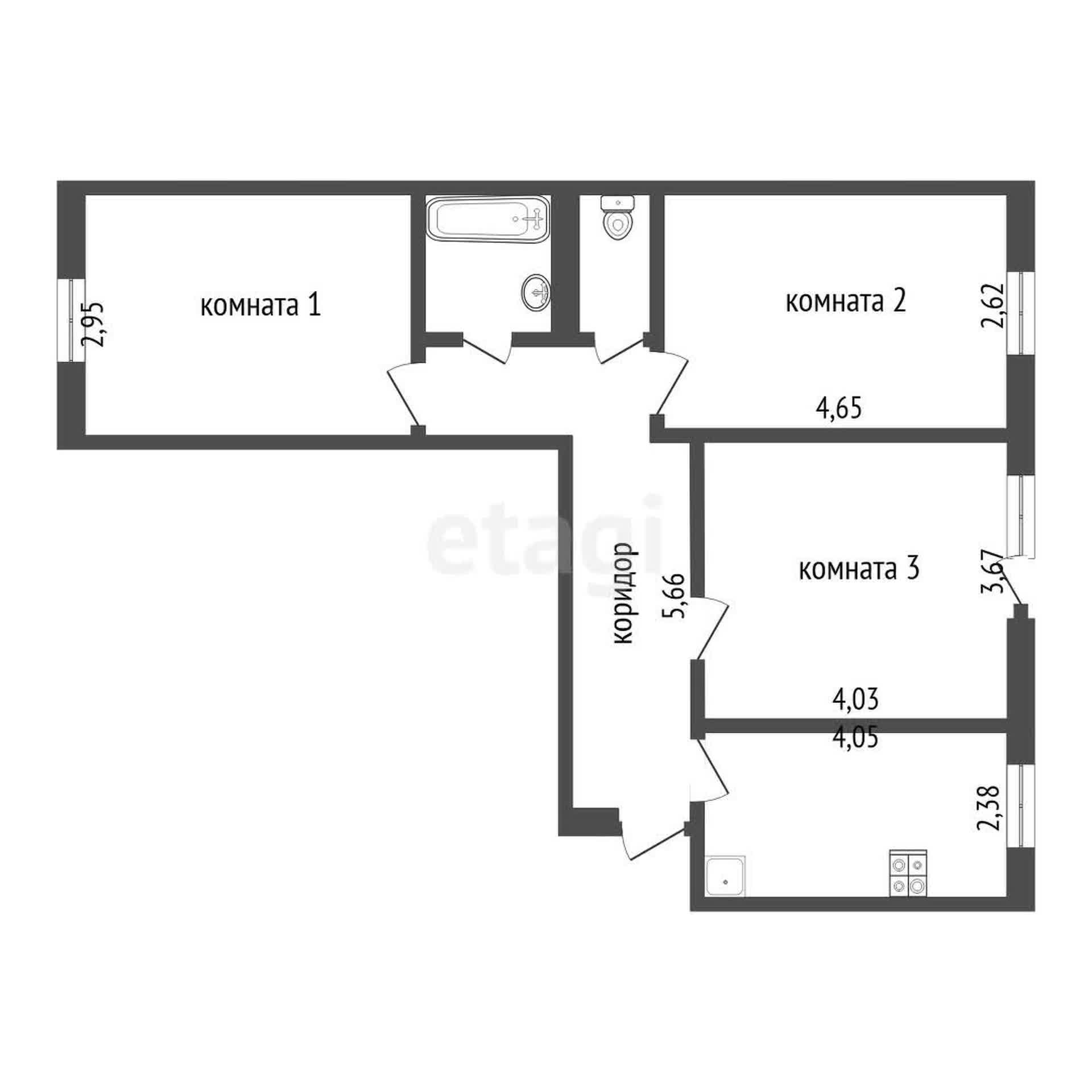 Продажа 3-комнатной квартиры, Улан-Удэ, Республика Бурятия,  Улан-Удэ