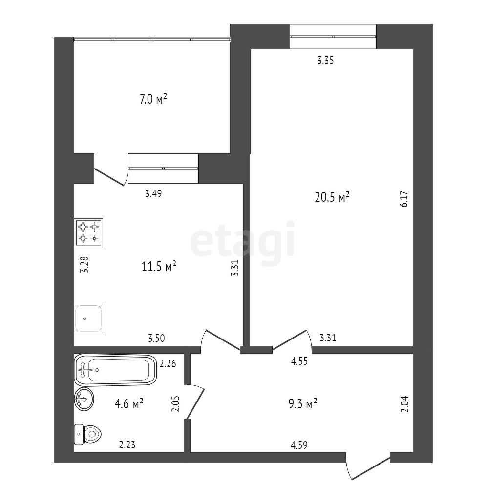 Продажа 1-комнатной квартиры, Калуга, Достоевского,  27