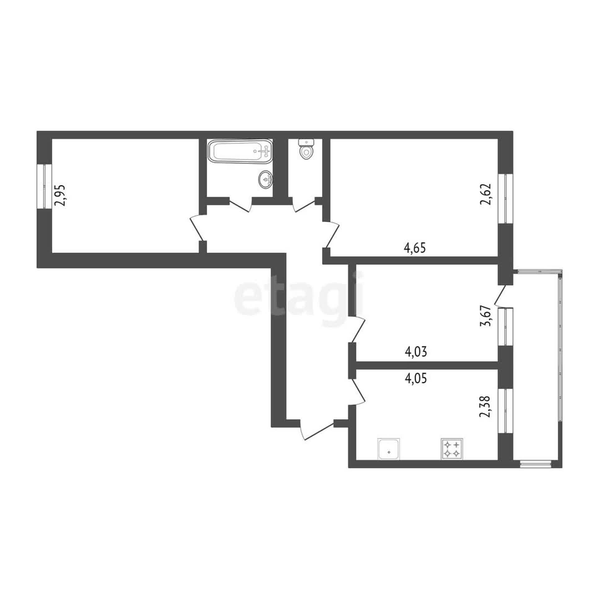 Продажа 3-комнатной квартиры, Улан-Удэ, Республика Бурятия,  Улан-Удэ