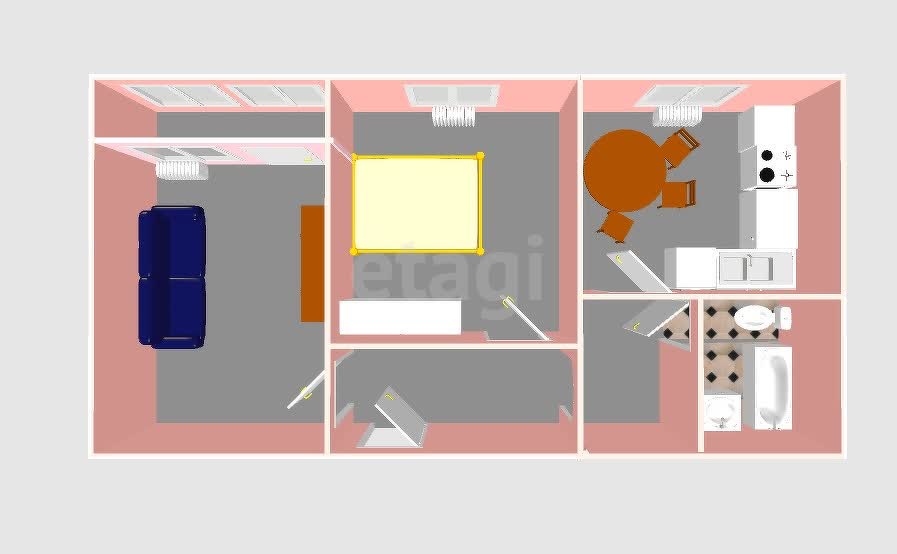 Продажа 2-комнатной квартиры, Южно-Сахалинск, Сахалинская область,  Южно-Сахалинск