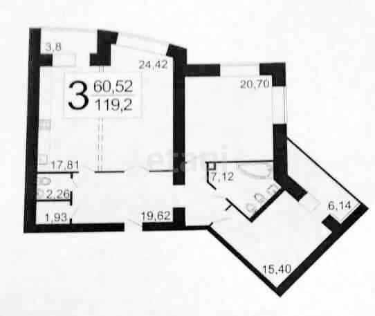 Продажа 3-комнатной квартиры, Пенза, Пензенская область,  Засечное
