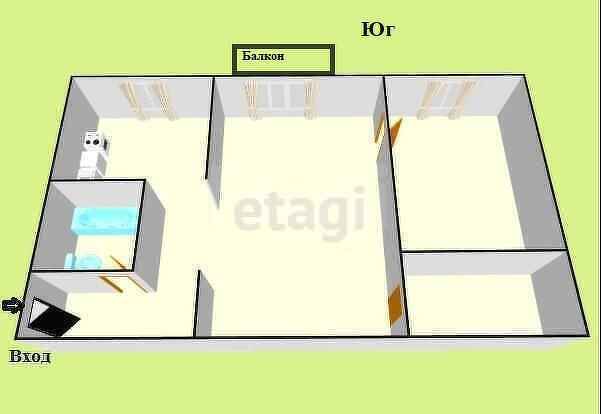 Продажа 2-комнатной квартиры, Южно-Сахалинск, Сахалинская область,  Южно-Сахалинск