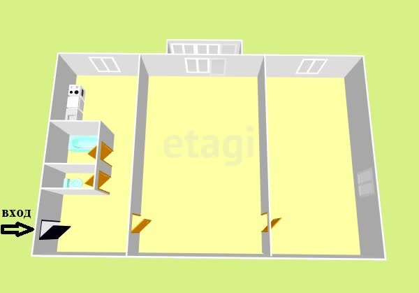 Продажа 2-комнатной квартиры, Южно-Сахалинск, Сахалинская область,  Южно-Сахалинск