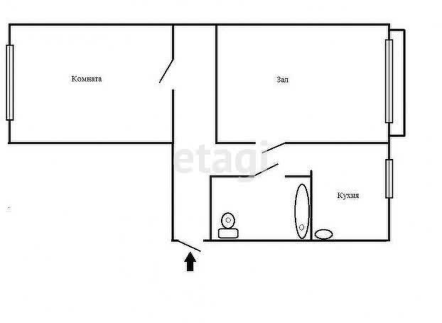 Продажа 2-комнатной квартиры, Южно-Сахалинск, Сахалинская область,  Южно-Сахалинск