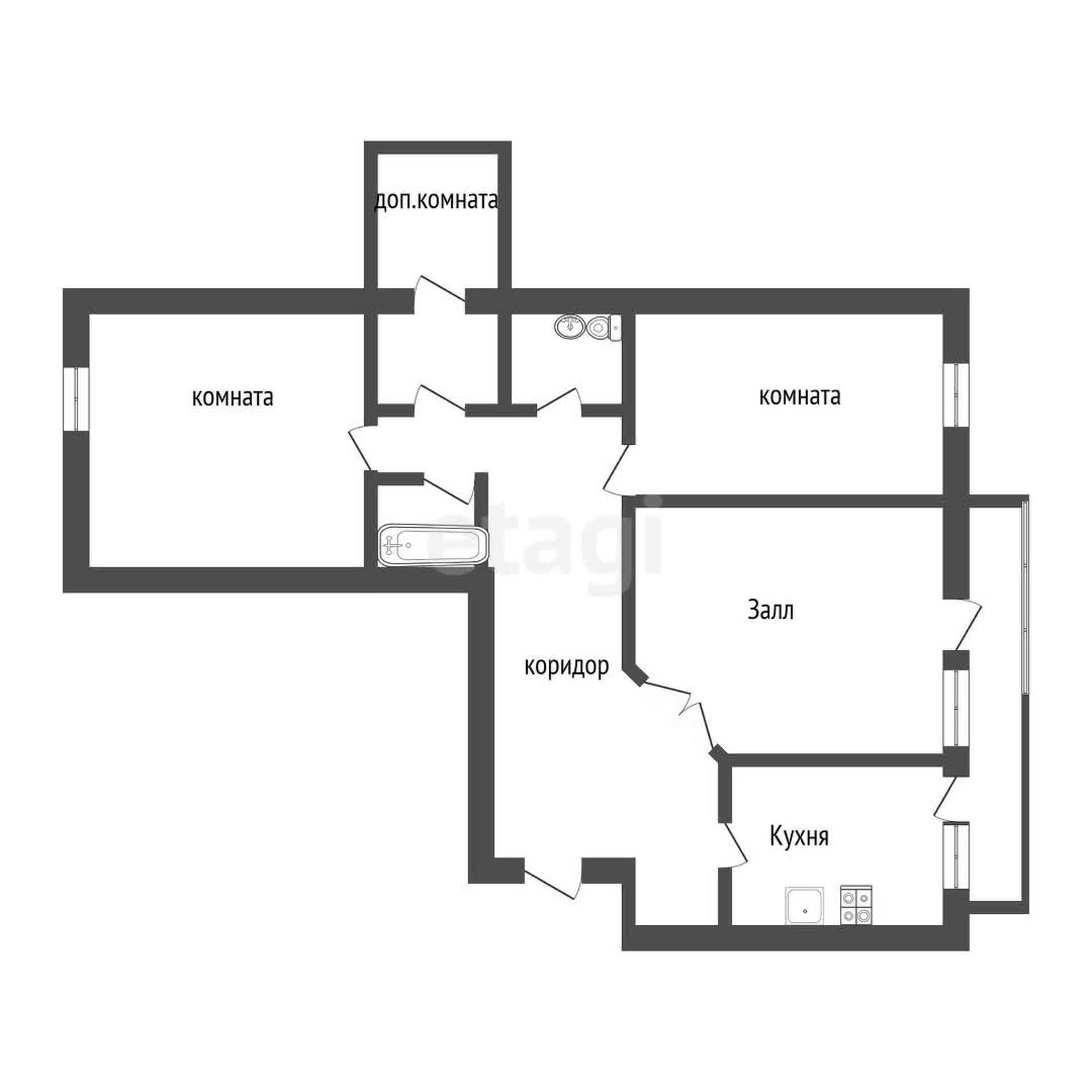 Продажа 3-комнатной квартиры, Улан-Удэ, Республика Бурятия,  Улан-Удэ