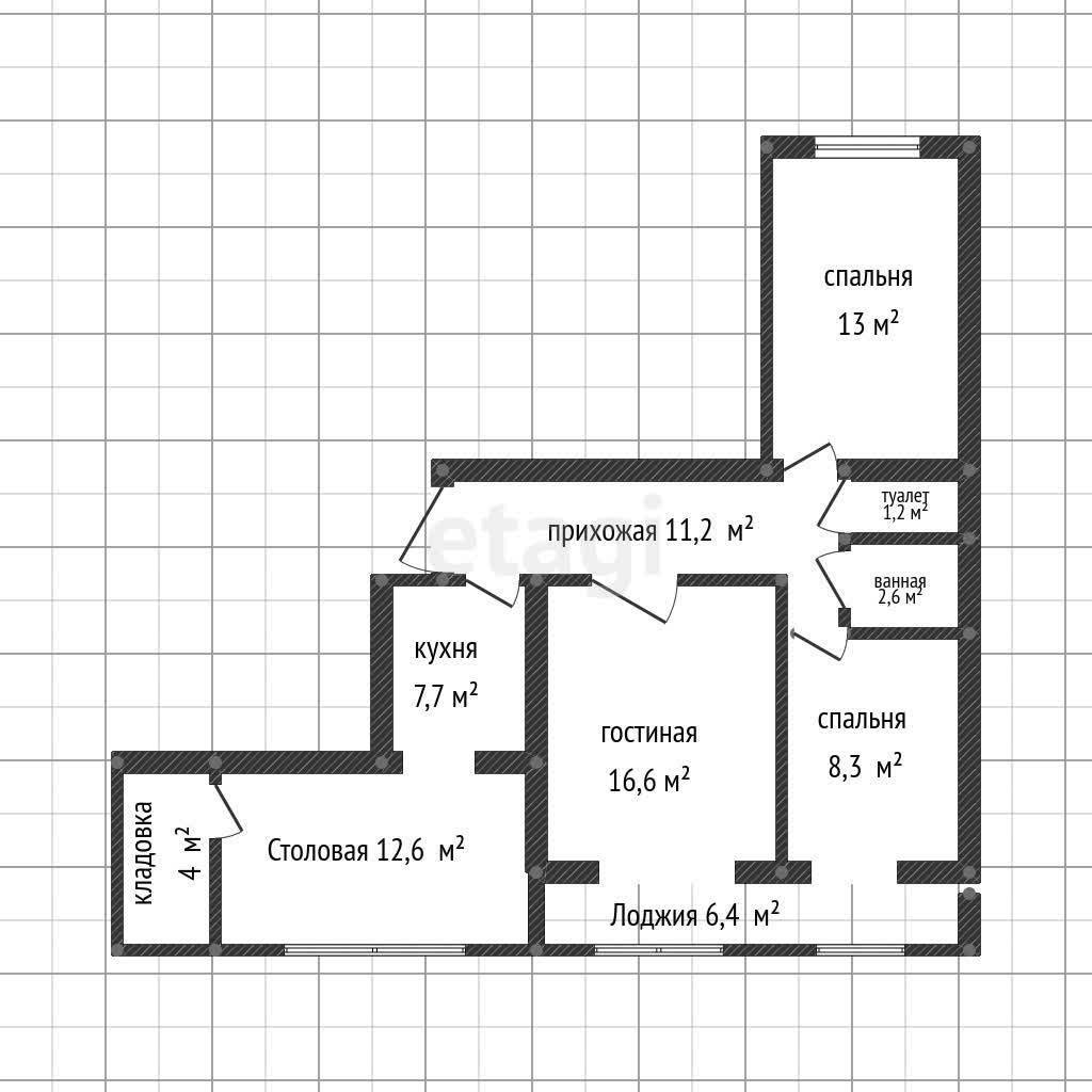 Продажа 3-комнатной квартиры, Майкоп, 12 Марта,  128