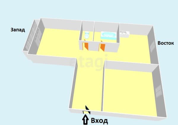 Продажа 2-комнатной квартиры, Южно-Сахалинск, Сахалинская область,  Южно-Сахалинск